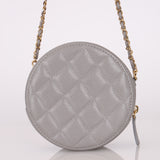 Chanel 2021 Caviar Coco Round Crossbody