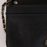 Chanel 2019 Black Caviar & Sheepskin Mademoiselle Wallet on Chain