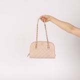 Chanel 2015 Calfskin Mademoiselle Chain Bowler Bag GHW