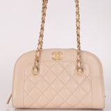 Chanel 2015 Calfskin Mademoiselle Chain Bowler Bag GHW