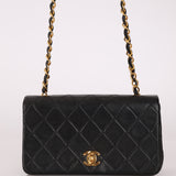 Chanel 1989 Lambskin Turnlock Full Flap 24k GP