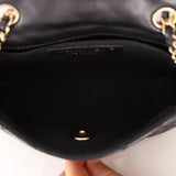 Rare Chanel 2009 Valentine Hearts Quilted Lambskin Extra Mini Flap Bag