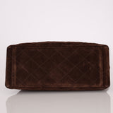 Chanel 1997 Chocolate Suede Turnlock Kelly Shoulder Bag