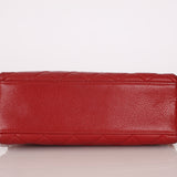Rare Chanel 1996 Red Caviar Twist Chain Turnlock Camera Shoulder Bag 24K GP
