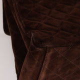 Chanel 1997 Chocolate Suede Turnlock Kelly Shoulder Bag