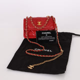 Chanel 2020 Red Mini Top Handle Chain Bag