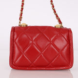 Chanel 2020 Red Mini Top Handle Chain Bag