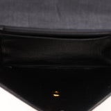 Rare Chanel 1991 Black Linen Kelly Top Handle