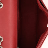 Chanel 2015 Wine Diamond Quilted Caviar Turnlock Rectangle Flap