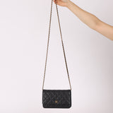 Chanel 2019 Black Caviar Wallet on Chain