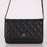 Chanel 2019 Black Caviar Wallet on Chain