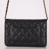 Chanel 2019 Black Caviar Wallet on Chain
