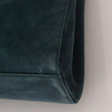 Chanel 1997 Emerald Suede Turnlock Kelly Shoulder Bag 24K GP
