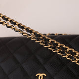 Chanel 2019 Black Caviar Wallet on Chain