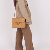 Chanel 1997 Nude Jumbo Stitch Single Flap Bag
