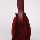 Loewe Suede Wine Red Anagram Crossbody