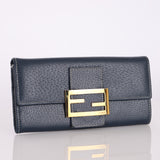 Fendi Leather Long Wallet w/ Chain