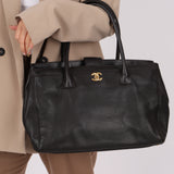 Chanel 2008 Chocolate Executive Cerf Medium Tote