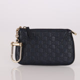 Gucci Navy Guccisima Key Pouch