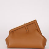 Fendi First Cognac Small Clutch