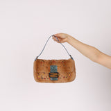 Ultra-Rare Fendi 2009 Beaded Rabbit Fur & Lizard Baguette
