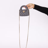 Chanel Calfskin Gray Top Handle Nano Kelly