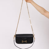 Gucci 1955 Horsebit East/West Boxcalf Shoulder Bag