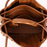 Bottega Veneta Intrecciato Small Andiamo Bag in Cognac