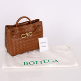 Bottega Veneta Intrecciato Small Andiamo Bag in Cognac