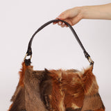 Fendi Gazelle and Goat Fur Patch Shoulder Bag