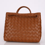 Bottega Veneta Intrecciato Small Andiamo Bag in Cognac