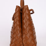 Bottega Veneta Intrecciato Small Andiamo Bag in Cognac