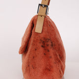 Fendi Peach Dalmatian Ponyhair Mamma Baguette