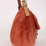 Fendi Peach Dalmatian Ponyhair Mamma Baguette