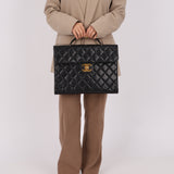 Chanel 1997 Caviar Large Turnlock Briefcase