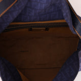 Fendi Blue Zucchino Baguette Shoulder Bag