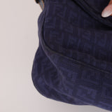 Fendi Blue Zucchino Baguette Shoulder Bag