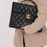 Chanel 1997 Caviar Large Turnlock Briefcase