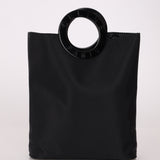 Celine Acetate Logo Circle Nylon Tote