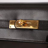 Hermès 1979 Chocolate Box Retourne Kelly 32 with Strap