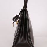 Hermès 1979 Chocolate Box Retourne Kelly 32 with Strap
