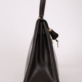 Hermès 1979 Chocolate Box Retourne Kelly 32 with Strap