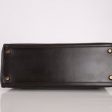 Hermès 1979 Chocolate Box Retourne Kelly 32 with Strap