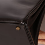 Hermès 1979 Chocolate Box Retourne Kelly 32 with Strap