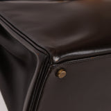 Hermès 1979 Chocolate Box Retourne Kelly 32 with Strap