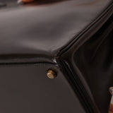 Hermès 1979 Chocolate Box Retourne Kelly 32 with Strap