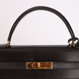 Hermès 1979 Chocolate Box Retourne Kelly 32 with Strap