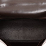 Hermès 1979 Chocolate Box Retourne Kelly 32 with Strap