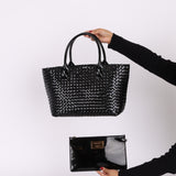 Limited Edition Bottega Veneta Patent Small Cabat Tote w/ Pouch