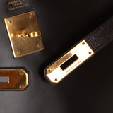Hermès 1979 Chocolate Box Retourne Kelly 32 with Strap